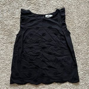 Vineyard Vines Ruffle Top - Black